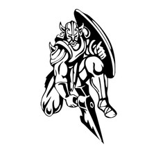 Wandtattoo Wikinger mit Axt