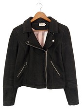 ONLY Damen Lederjacke 38/M Schwarz Streetwear Biker Jacke