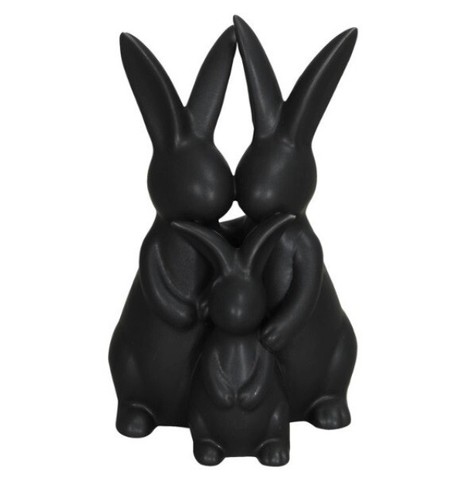 Hasenfamilie 15cm schwarz