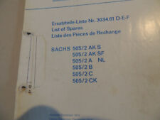 12.1974 Sachs 505 / 2 AK A B C CK  Motor Ersatzteile Liste 
