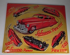 Retro Blechschild, Schuco Patent- Fex 1111, ca. 49 x 39 cm, #AG928