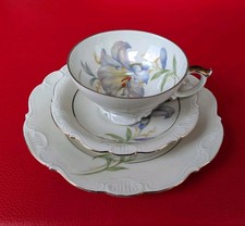 1922 Tuppack Sammeltasse Sammelgedeck Gold Gelb Orange Blau Grün Blumen Blüten