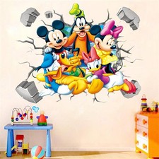 Neue Mickey Mouse Clubhouse Minnie Mouse 3D Wandtattoos PVC Cartoons Dekorieren