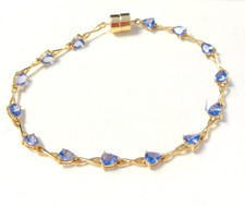 IV Harry Ivens Tansanitarmband Armband 375 er Gold Magnetverschluss Tansanit