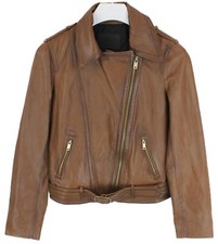 Massimo Dutti 4701 Jacke Damen Leder SMALL Reißverschluss