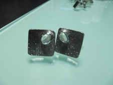 (3835) Manschettenknöpfe Silber 800 + Halbedelstein