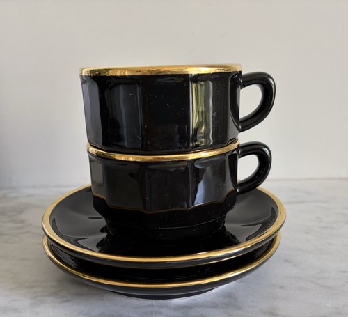 Apilco schwarz und gold - , tasse