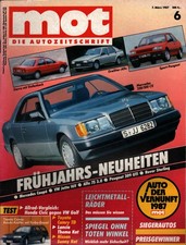 Zeitschrift MOT Auto #6 von 1987 Mercedes Coupe VW Jetta Alfa 75 Rover STerling