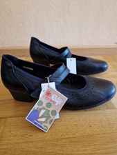 *NEU* Damen Pumps Gr. 42 Relife schwarz Kunstleder Weite G Spange Riemchen 