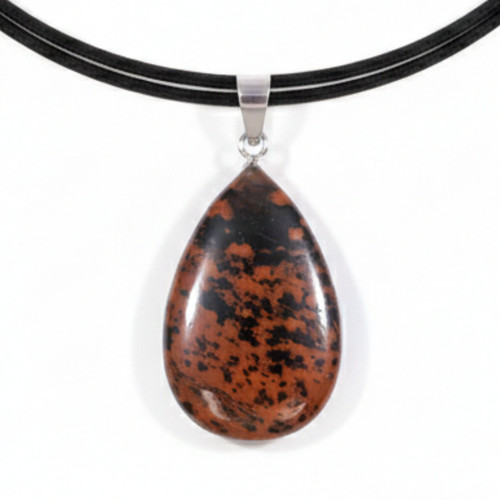 Mahagoni obsidian anhänger - mahagoni,
