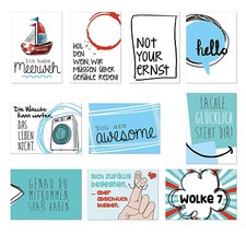2 x 10 Postkarten mit Sprüchen I DIN A6 I Spruch-Karten Set lustig I dv_222