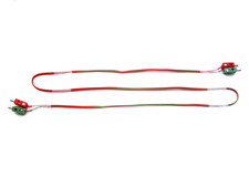 Fischertechnik 1 Stk Kabel 600, grün/rot mit 4 Flachsteckern (ft-Nr. ohne)