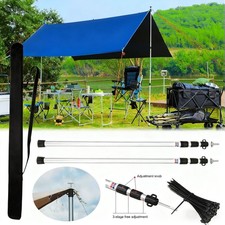 Zeltstange Teleskop Tarpstange Sonnensegel Aufstellstange Reise 90-230cm 2 /4 /6