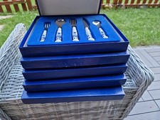 Echtes Zwiebelmuster Porzellan Besteck 24 Teile 12 PERSONEN DDR Vintage TOP