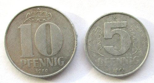 Ddr lot pfennig 1968 a - lot, 10,5