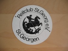 Metallschild, Plakette Reitverein St. Georg, St. Georgen Schwarzwald, 80er