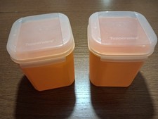 Tupperware Bellevue 2 x1,2 L Vorratsbehälter Gelb, Orange guter Zustand