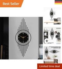 Elegante schwarze Wanduhr –