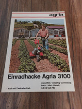 Original Prospekt Agria 3100 Einradhacke Schlepper Traktor