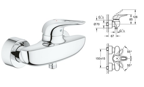 Grohe eurostyle duscharmatur - grohe,