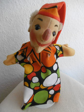 Steiff   Handpuppe  - Kasperle   Nr.  7051 / 28  mit Etikett  mit  Puppenständer