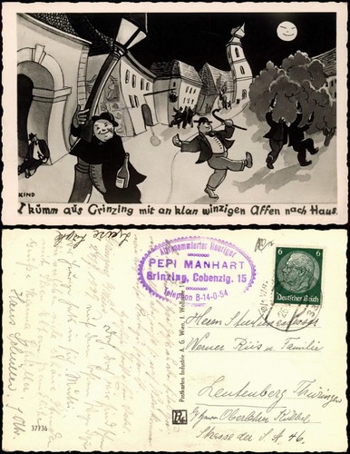 Ansichtskarte grinzing wien - ansichtskarte, grinzing-wien