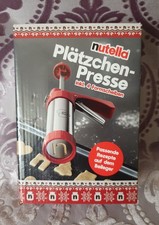 Plätzchenpresse von Nutella m.4 Formsch.von Zenker.Rot Silberfarbe.Neu in OVP.