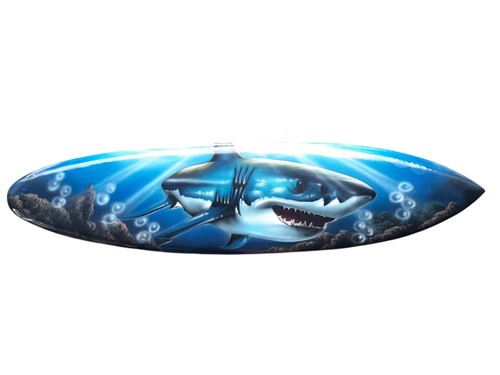 Weisser hai deko surfbrett - weisser,