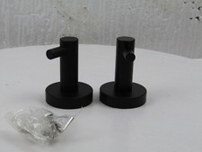 Handtuchhaken Schwarz Matt 2er Set Wandmontage
