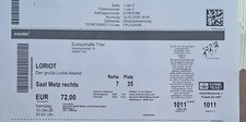 Eintrittskarten loriot - loriot,