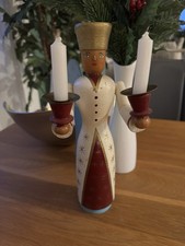 29 cm großer antiker Leuchterengel Engel aus dem Erzgebirge Lichterengel alt