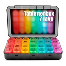 Tablettenbox Medikamentenbox 7 Tage luftdicht & lebensmittelecht Organizer