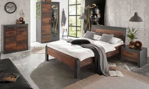 Schlafzimmer komplett set grau - set,