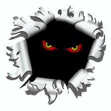 Aufkleber Einschussloch 90 mm