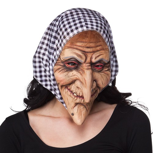 Latex kopfmaske hexe mit - latex,