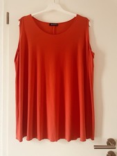 Top orange slinky viskose - top,