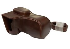 MegaGear Leder Kameratasche für Olympus OM-D-M5 Mark II, braun ,,#