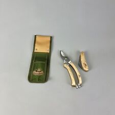 Robustes hochwertiges Schnittset Gartenschere Messer Tasche Edelstahl Eschenholz