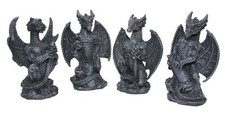 4 Drachen Figuren Gothic