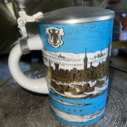 Bierkrug porzellan mit - bierkrug,