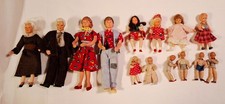 14 Caco Puppenstube-Biegepuppen Opa,Oma,Mama,Papa+Kinder auch Metallfüße