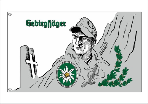 Wehrmacht fahne gebirgsjäger - ,