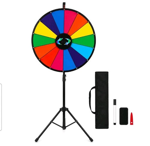 Spinning prize wheel with - spinning,