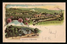 Lithographie Oberbrügge, Panorama, Restauration H. Reinecke 1899 