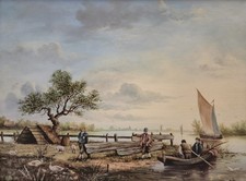 Ölgemälde Landschaft See