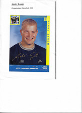 Andre Lange, Bob, Autogrammkarte signiert