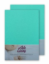 2er Pack hochwertige Kinder Baby Jersey Spannbettlaken mint grün 60x120 - 70x140