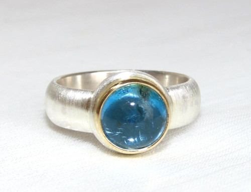 Aquamarin ring aus - aus, gold