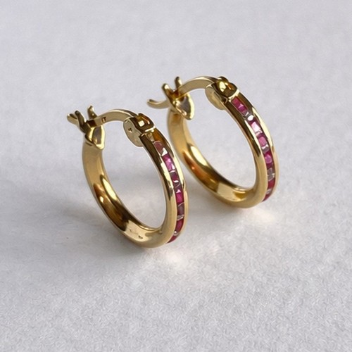 14k gelbgold creolen zoll - gelbgold,