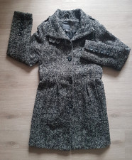 BROADWAY Mantel Gr. S/36 Grau Wolle Kurzmantel Gehrock Langjacke Wintermantel 1A